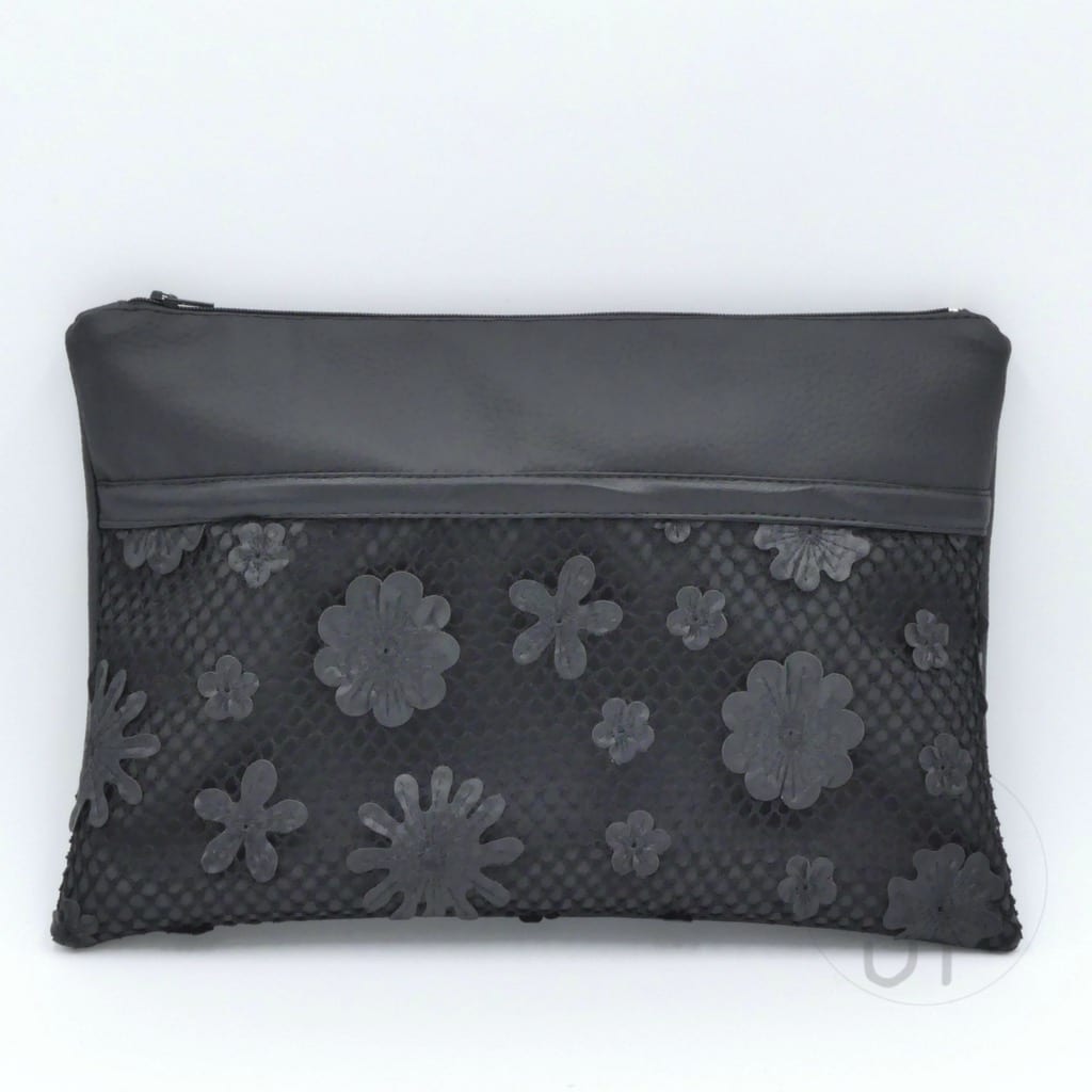 cover 01 flower leather clutch - sara poiese