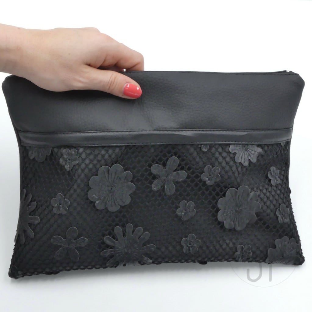 cover 04 flower leather clutch - sara poiese