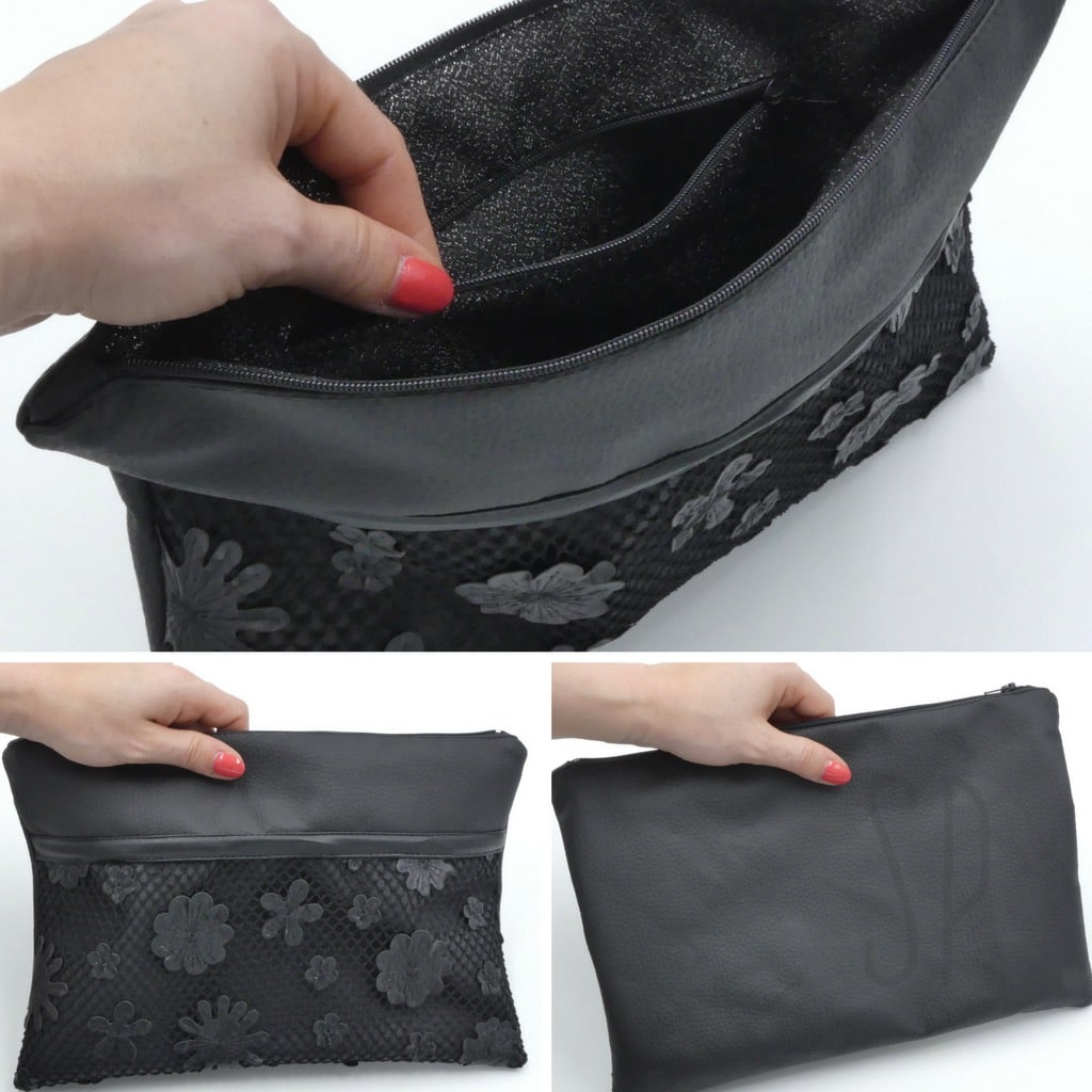 cover 05 flower leather clutch - sara poiese