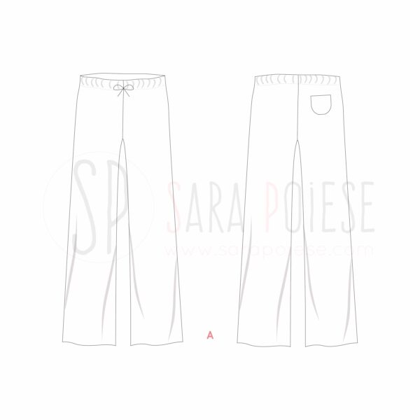 P1039: il pantalone con coulisse - cartamodello STANDARD